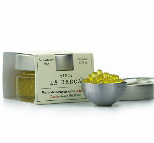 Smoked Olive Oil Pearls