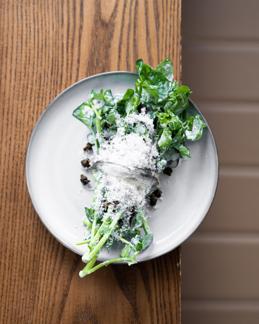 Kale Caesar Salad | Anchovy + Lemon + Crispy Capers | Parmesano