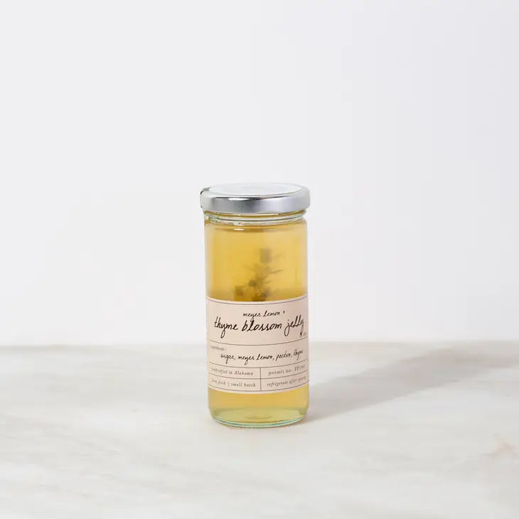 Meyer Lemon + Thyme Blossom Jelly - Stone Hollow Farmstead