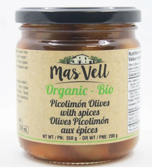 Mas Vell - Organic Picolimón Olives with Spices