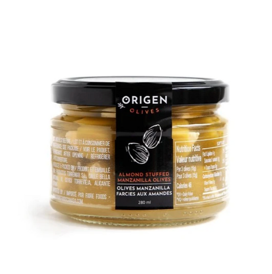 Origen-Green Manzanilla Olives Stuffed With Garlic