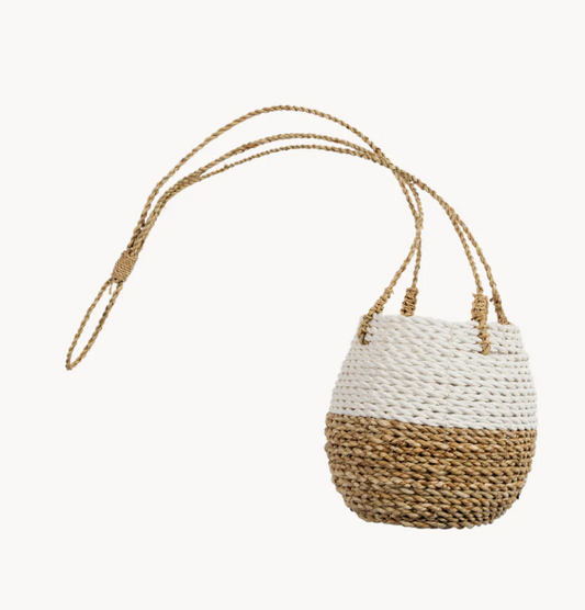Hanging Pot Basket - White/Natural