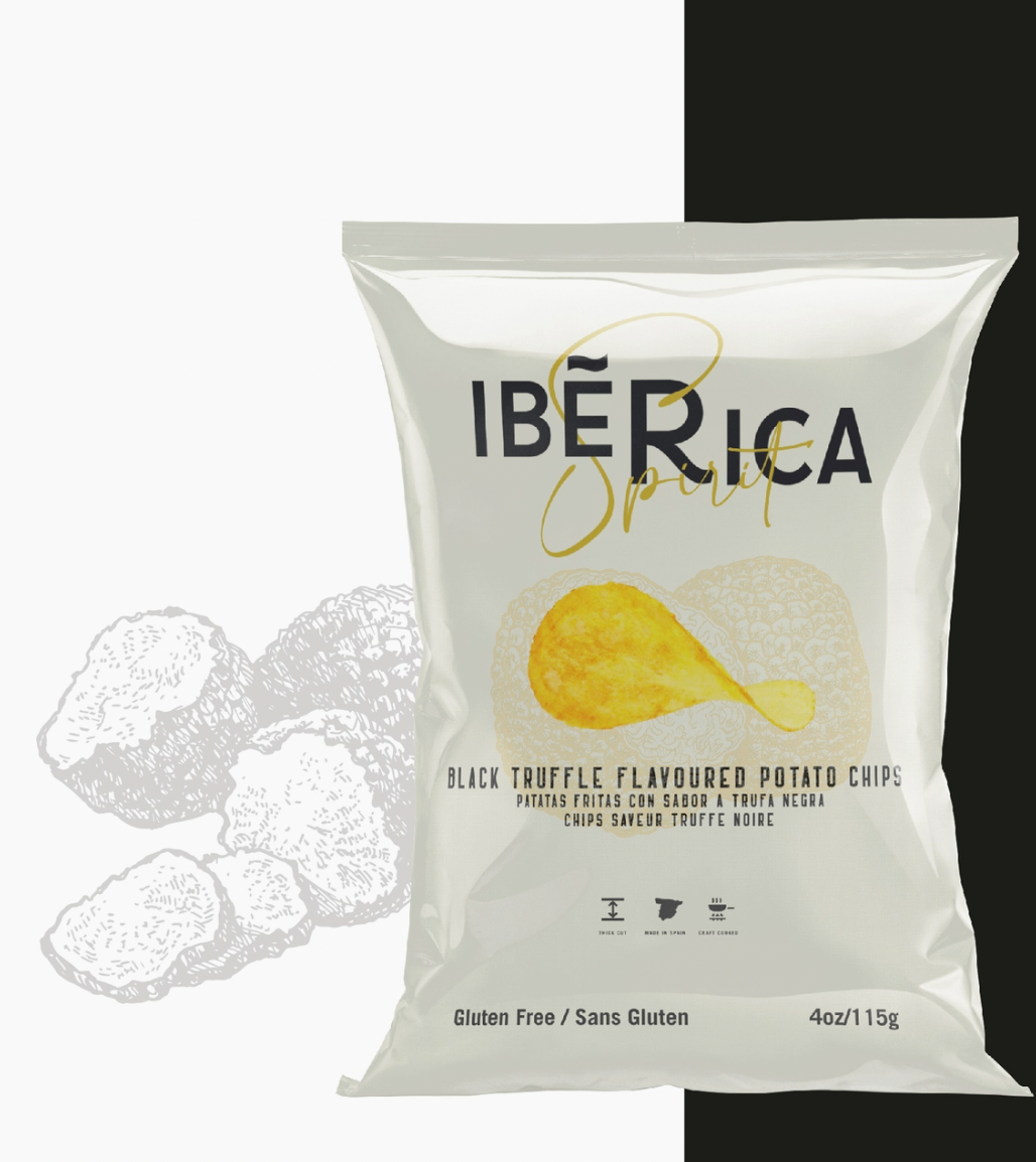 Iberica Spirit Potato Chips Black Truffle 42.5g/1.5oz